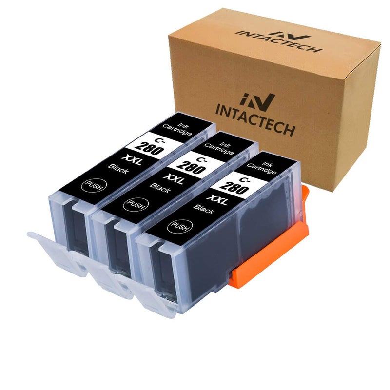IN INTACTECH Intactech Compatible 280XXLPGBK Black Ink Cartridges Replacement for Canon PGI-280XXL PGBK PGI-280 XXL Black Ink Tank Work with Pixma TS6120 TS8120 TR7520 TR8520 TS9120 TS6220 TS8220 TS9520 - Image 1